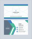 Modern simple light business card template with flat user interface Royalty Free Stock Photo