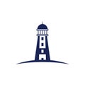 Modern simple lighthouse logo design vector graphic