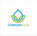 Modern simple fresh organic logo design