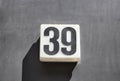Modern, simple, monochromatic building number Royalty Free Stock Photo