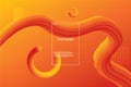 Modern and simple orange liquid background vector illustration Royalty Free Stock Photo