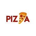 modern and simple pizza logo for pizzeria