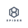 Modern simple spider logo template