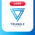 Modern and simple triangle logo in line style