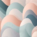 Modern Simplicity: Flowing Pastel Geometry. Royalty Free Stock Photo