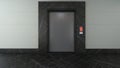 Modern single elevator design concept 3d rendering
