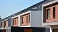 Modern single family terraced homes. Royalty Free Stock Photo