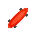 Modern skateboard icon, flat style