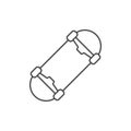 Modern skateboard line outline icon