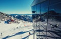Modern ski areal in Tatra Mountain Royalty Free Stock Photo