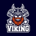 Modern Skull Viking and Diesel logo