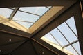 Modern skylight windows taken indoors during the day Royalty Free Stock Photo