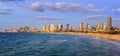 Modern skyline of Tel Aviv city at evening, Israel Royalty Free Stock Photo