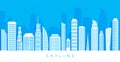 modern skyscraper banner with beautiful modern architecture design