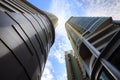 Modern Skyscraper Building against blue sky. Royalty Free Stock Photo