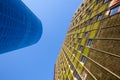 Modern Skyscraper and a building with an innovative system of green facade in Santiago