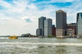 modern skyscraper building in midtown. architectural building in metropolis city. skyscraper skyline of manhattan. new Royalty Free Stock Photo