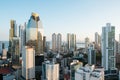 Modern skyscraper skyline aerial of Panama City downtown Royalty Free Stock Photo
