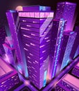 Modern skyscrapers buildings isometric vector Royalty Free Stock Photo