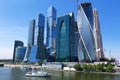 Modern skyscrapers business centre in Moscow, Russia Royalty Free Stock Photo