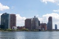 Modern Skyscrapers with Construction in the Long Island City Queens Skyline along the East River in New York City Royalty Free Stock Photo