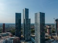 The modern Skyscrapers of Manchester Deansgate - MANCHESTER, UK - AUGUST 16, 2022