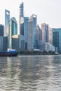 Modern skyscrapers standing by huangpu river,shanghai Royalty Free Stock Photo