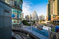 Modern skyscrapers in the Sukhumvit district, in Bangkok, Thailand.