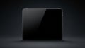 Sleek Black Tablet Mockup on Dark Background Royalty Free Stock Photo