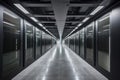 modern, sleek data center with minimalist design and cutting-edge technology