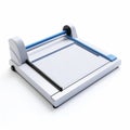 Modern And Sleek White Paper Cutter On Background Royalty Free Stock Photo