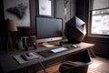 modern and sleek workspace, designed to inspire creativity and productivity Royalty Free Stock Photo