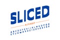 Modern sliced font design