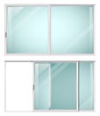 Modern sliding metal white door