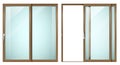 Modern sliding metal wooden door