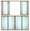 Modern sliding metal wooden door