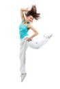 Modern slim hip-hop style woman dancer dancing Royalty Free Stock Photo