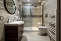 Small bathroom, decorated in a modern style Royalty Free Stock Photo