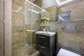 Modern small bathroom in stylish apartment Royalty Free Stock Photo