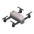 Modern small drone icon, isometric style