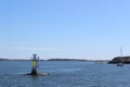 Modern small lighthouse in the archipelago of gothenburg, Sweden Royalty Free Stock Photo