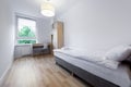 Modern and small sleeping room interior design Royalty Free Stock Photo