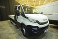 Modern small truck Iveco presented on stand. Exhibition TransUkraine.