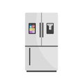 Modern Smart Fridge on Background Royalty Free Stock Photo