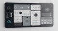 Modern Smart Home Automation System UI on Digital Tablet Royalty Free Stock Photo