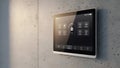 Smart Home Control Panel on Concrete Wall Royalty Free Stock Photo