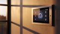 Smart Home Automation Control Panel at Sunset Royalty Free Stock Photo