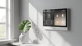 Smart Home Control Panel, Automation System, Modern Interior Royalty Free Stock Photo
