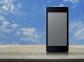 Modern smart phone with blank grey screen Royalty Free Stock Photo