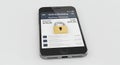 Secure Online Banking App with Padlock Icon Royalty Free Stock Photo